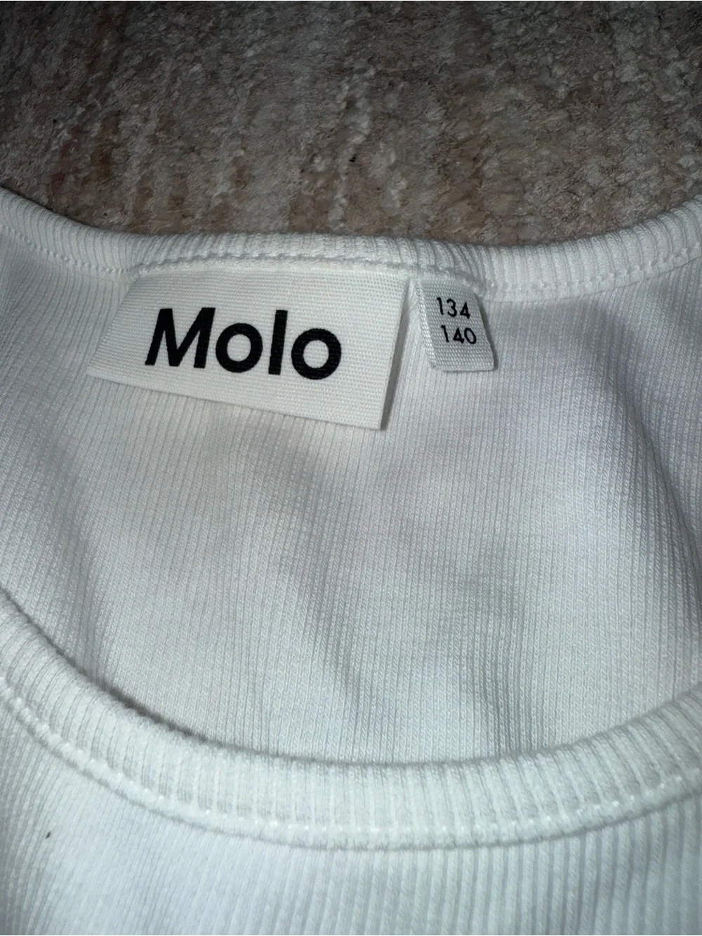 Molo White Dress with Blue and Cream Horse Print
